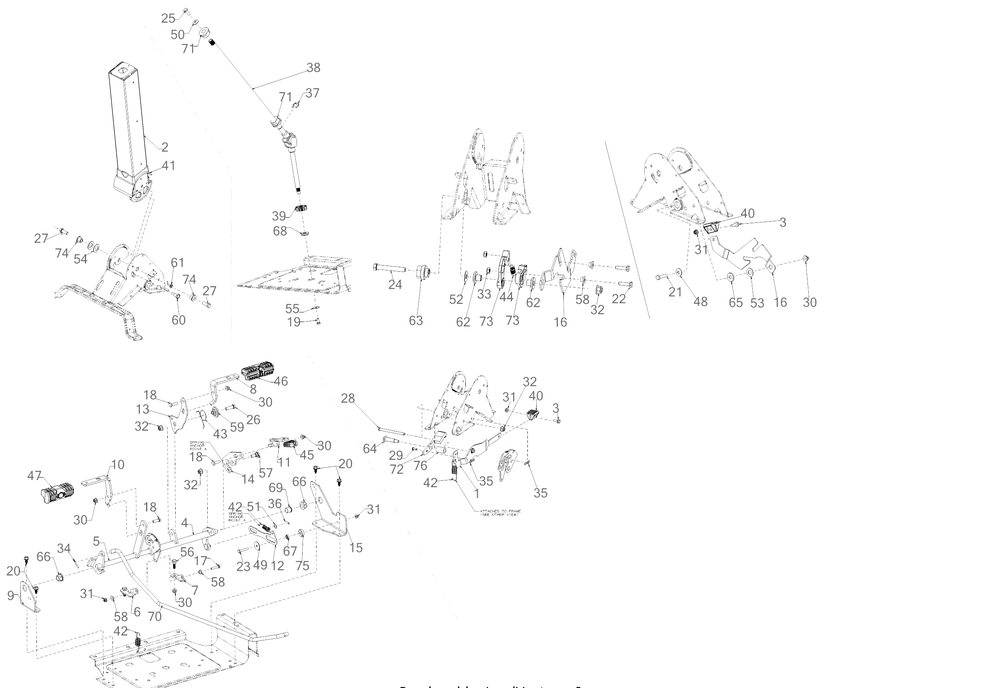 Controls Diagram and Parts List for RZT-SX46EFI (17RWCBYN010)(2021) Cub Cadet Lawn Tractor